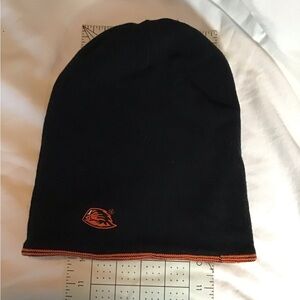 Columbia Black and Orange Knit Beanie